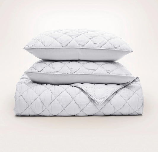 Signature Handstitched Cloud Comforter Set - Sky