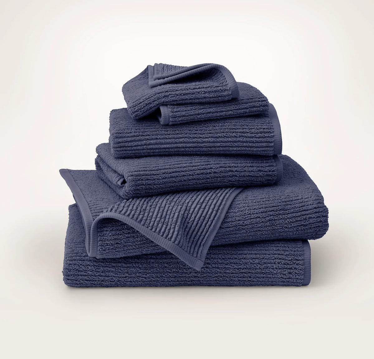 Turkish Ribbed Bath Towel Set