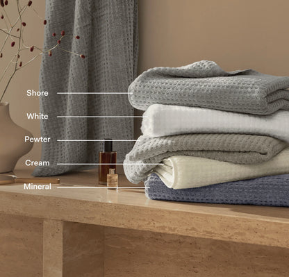 Turkish Waffle Hand Towels (Pair) - Pewter