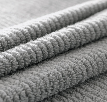 Turkish Ribbed Bath Towel Set