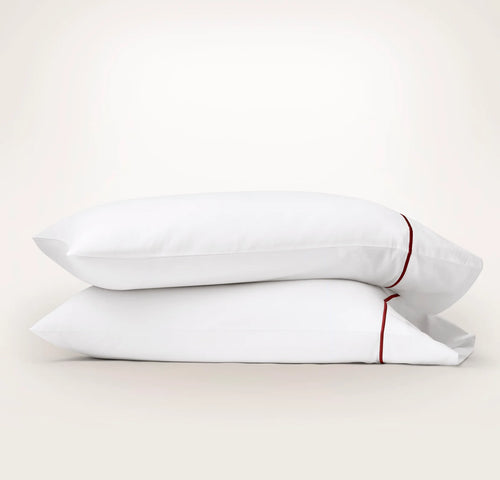 Signature Embellished Pillowcase Set - White/Holly Embroidered