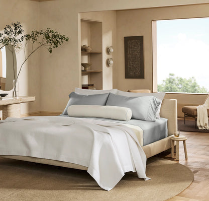 Signature Embellished Sheet Set - Shore/Shore Curved Edge