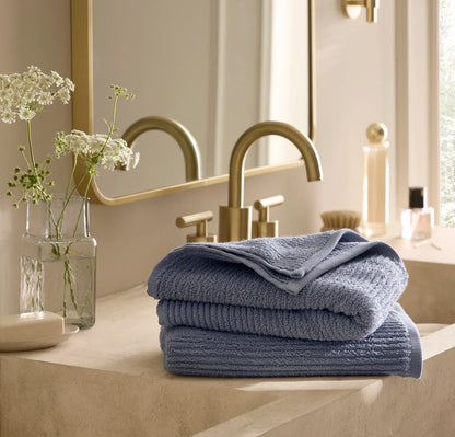 Turkish Ribbed Bath Towel Set