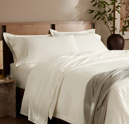 Percale Hemmed Sheet Set - Cream