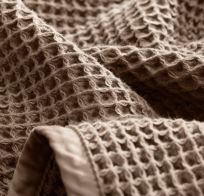 Waffle Bed Blanket - Walnut