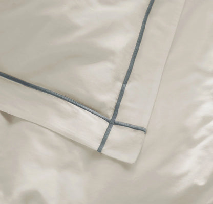 Signature Embellished Duvet Set - White/Shore Embroidered