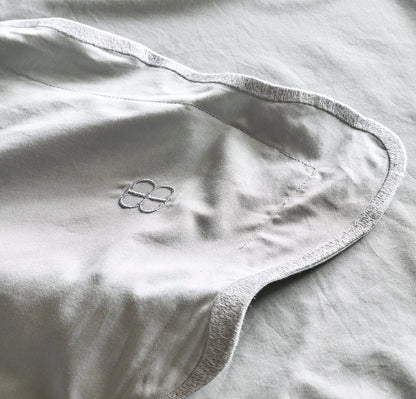 Percale Embellished Duvet Set - Shore/Shore Curved Edge