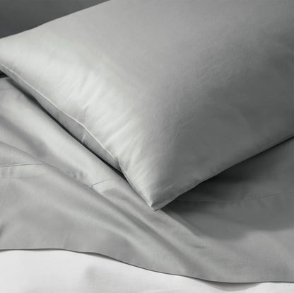 Percale Hemmed Fitted Sheet - Shore