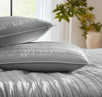 Signature Stripe Quilt Set - Shore