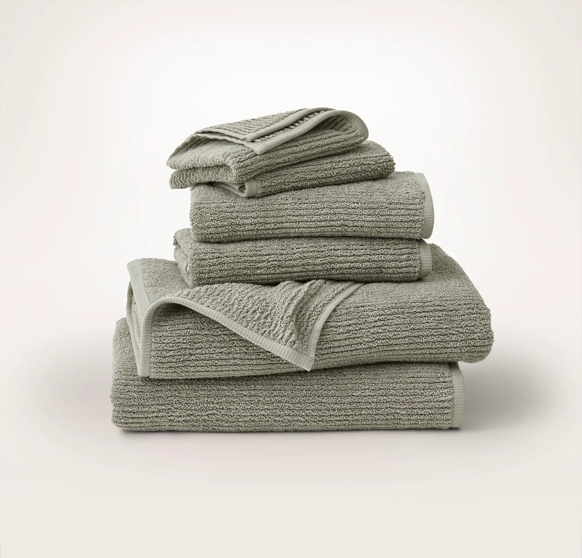 Turkish Ribbed Bath Towel Set