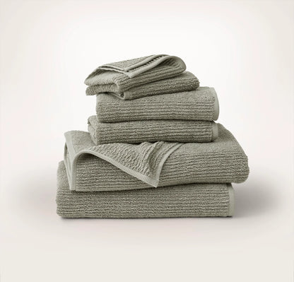 Turkish Ribbed Bath Towel Set