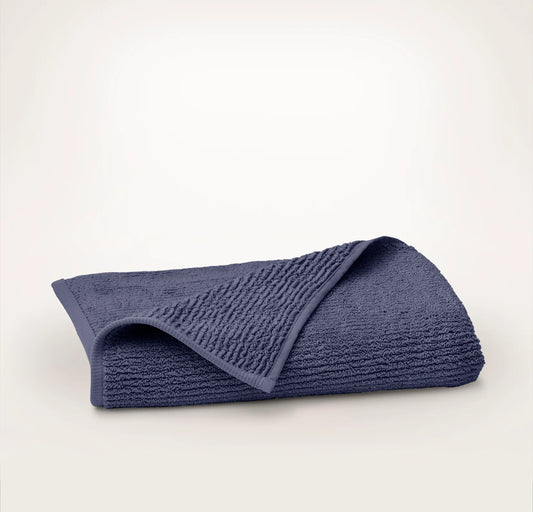 Turkish Ribbed Bath Towel - Coastal Navy
