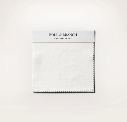 Percale Vintage Washed Fabric Swatch - Vintage White