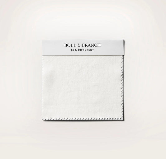 Percale Vintage Washed Fabric Swatch - Vintage White