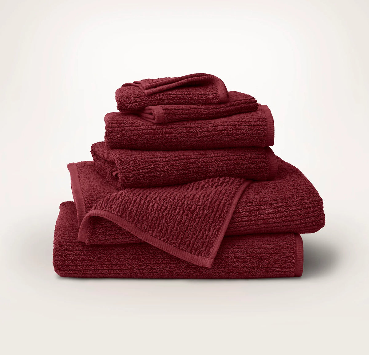 Turkish Ribbed Bath Towel Set