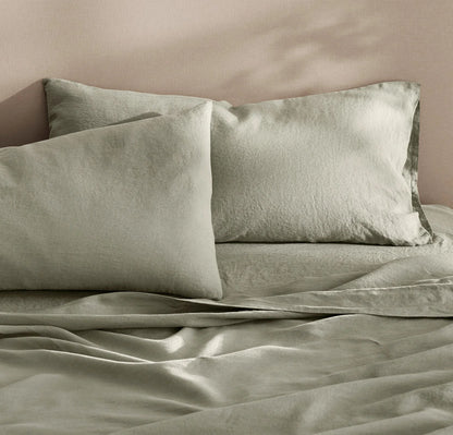 Linen Pillowcase Set - Sageleaf