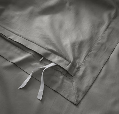 Signature Hemmed Duvet Set - Stone