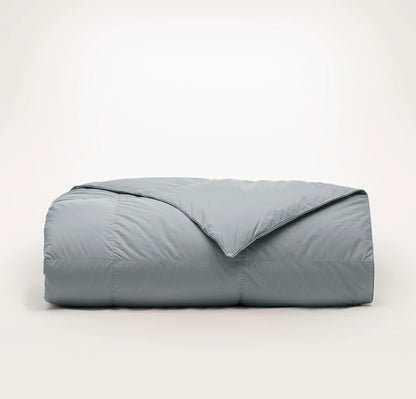 Percale Quilted Down Comforter - Bluestone