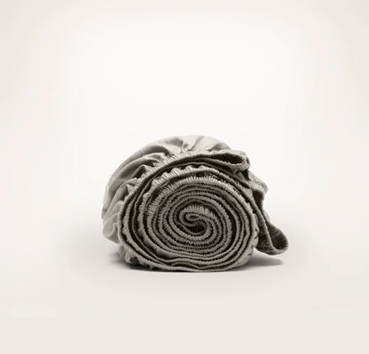 Percale Hemmed Fitted Sheet - Pewter