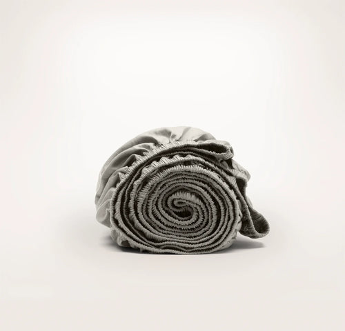 Percale Hemmed Fitted Sheet - Pewter