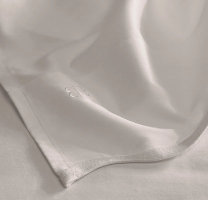 Signature Embellished Sheet Set - White/White Curved Edge