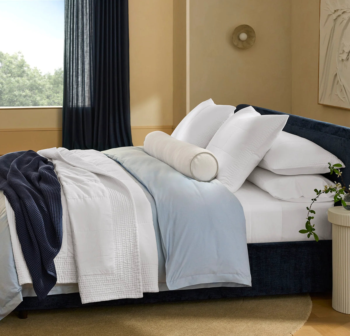 Signature Handstitched Quilted Sham - White