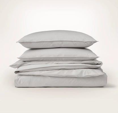Percale Vintage Washed Duvet Set - Vintage Mist