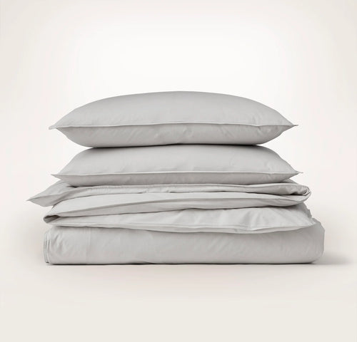 Percale Vintage Washed Duvet Set - Vintage Mist