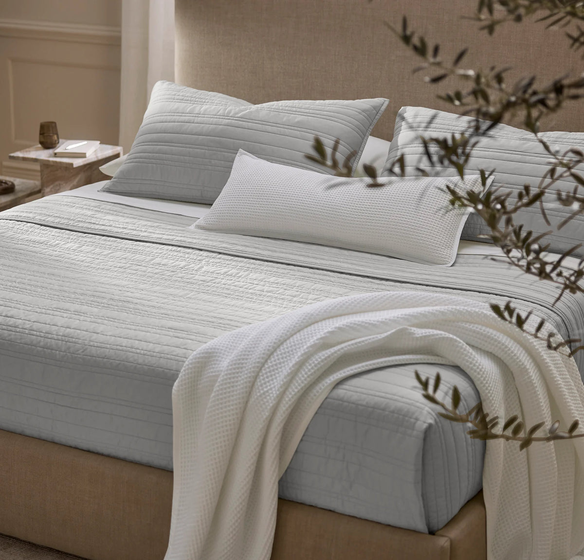 Signature Stripe Quilt Set - Mist