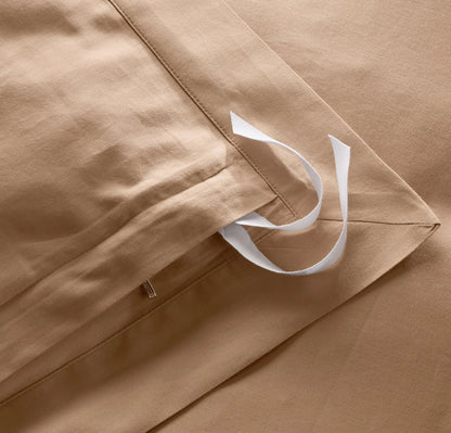 Signature Hemmed Duvet Set - Camel