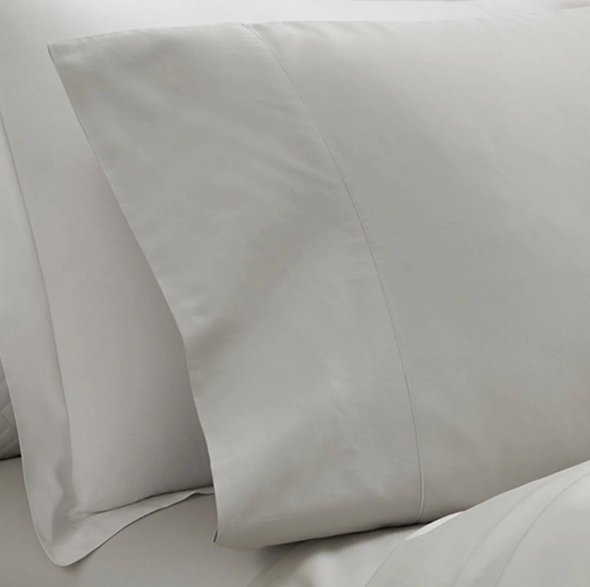 Percale Hemmed Pillowcase Set - Mist