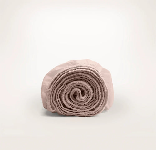 Percale Hemmed Fitted Sheet - Dusty Rose