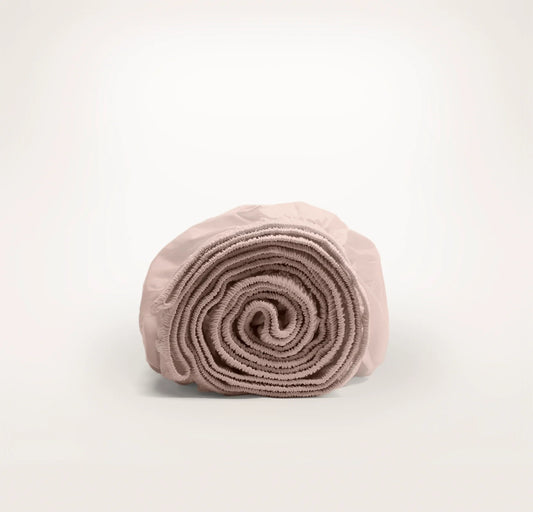 Percale Hemmed Fitted Sheet - Dusty Rose