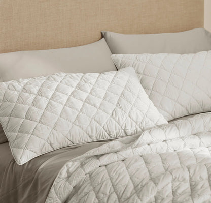 Signature Handstitched Cloud Comforter Set - White