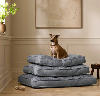 Piped Edge Pet Cushion - Bone