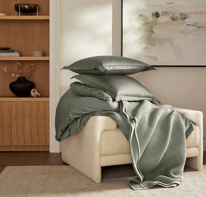 Signature Hemmed Duvet Set - Juniper