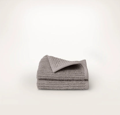 Turkish Ribbed Washcloths (Pair) - Stone