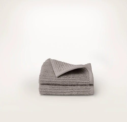 Turkish Ribbed Washcloths (Pair) - Stone