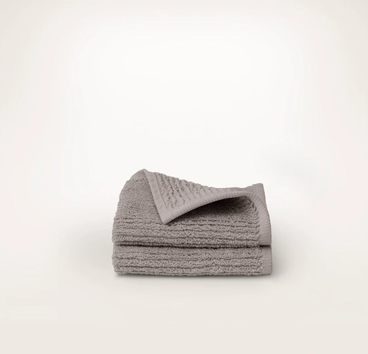Turkish Ribbed Washcloths (Pair) - Stone