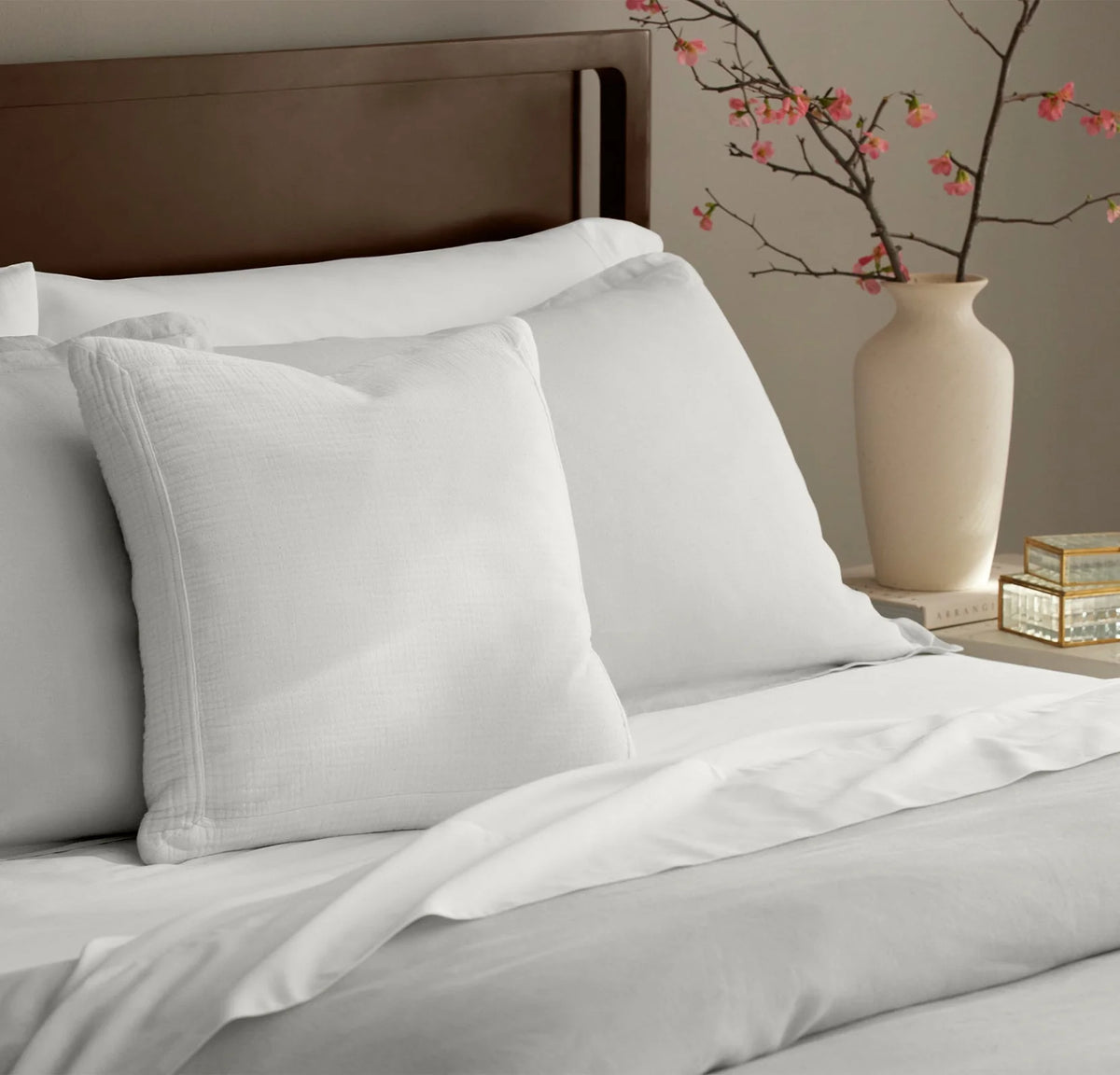 Dream Decorative Pillow Cover (20x20) - White