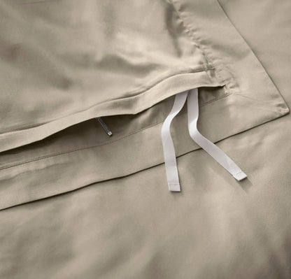 Signature Hemmed Duvet Set - Oak
