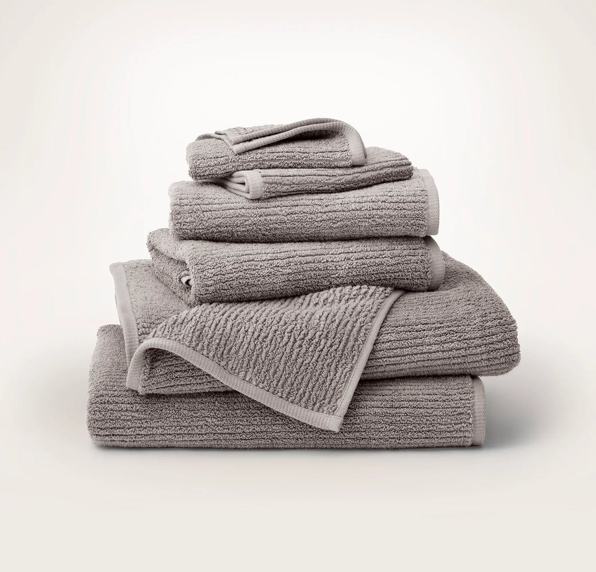 Turkish Ribbed Bath Towel Set