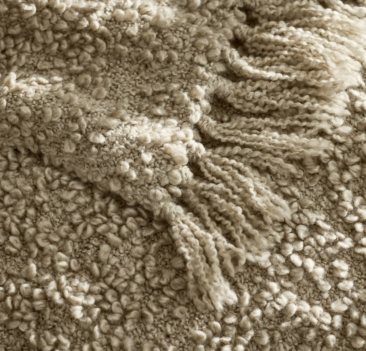 Cozy Boucle Throw Blanket - Heathered Oak