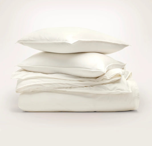 Signature Vintage Washed Duvet Set - Vintage Cream