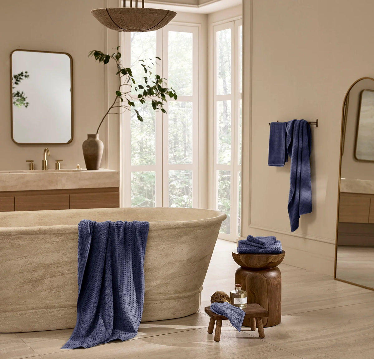 Turkish Waffle Bath Towel Set