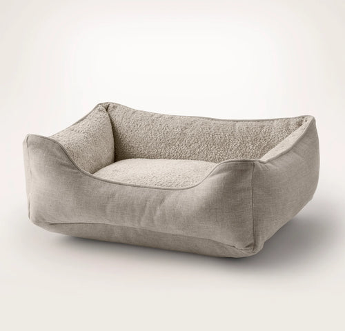 Piped Edge Pet Bed - Bone