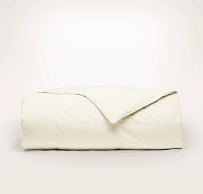 Percale Quilted Down Comforter - Cream