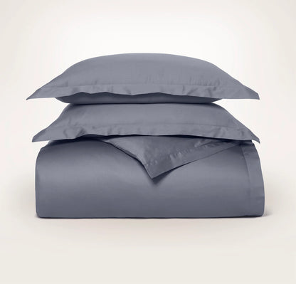 Signature Hemmed Duvet Set - Mineral