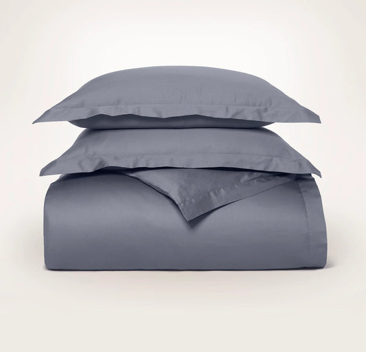 Signature Hemmed Duvet Set - Mineral