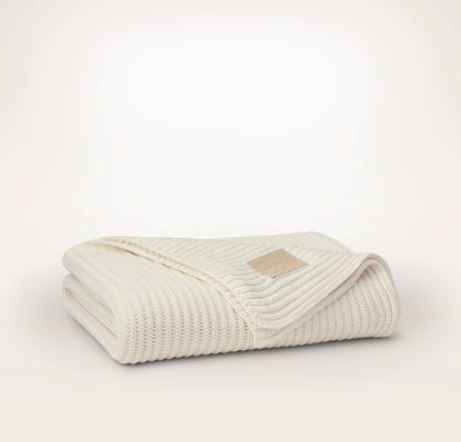 Sunday Knit Throw Blanket - Cream